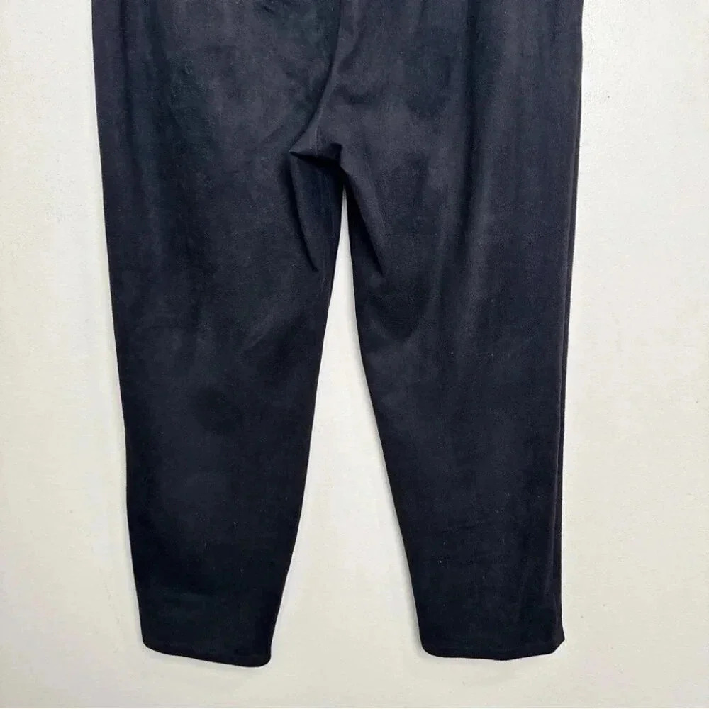 Aritzia Babaton Womens 10 Faux Suede Cohen Darted Pant In Black - Picture 12 of 14
